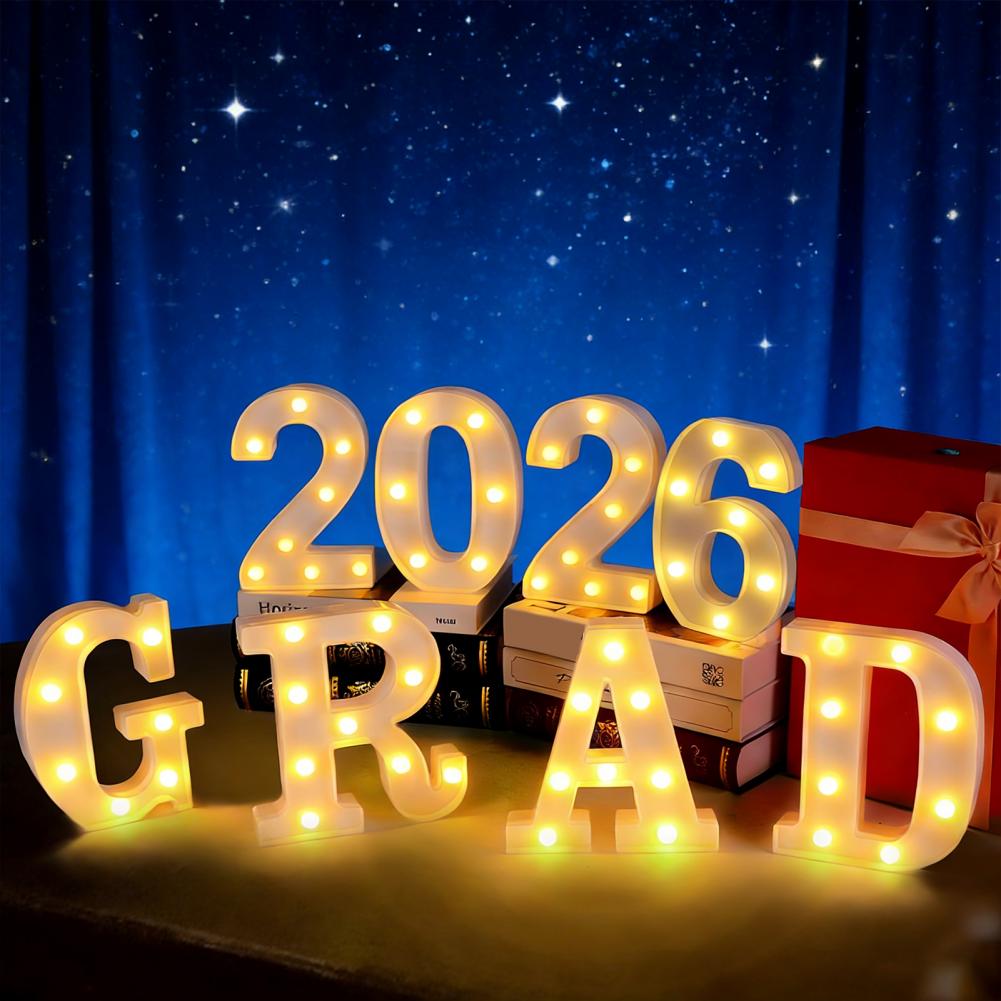 Light Up Letters Marquee - 8/9Pcs 2026 Grad Light-up Letter Sign