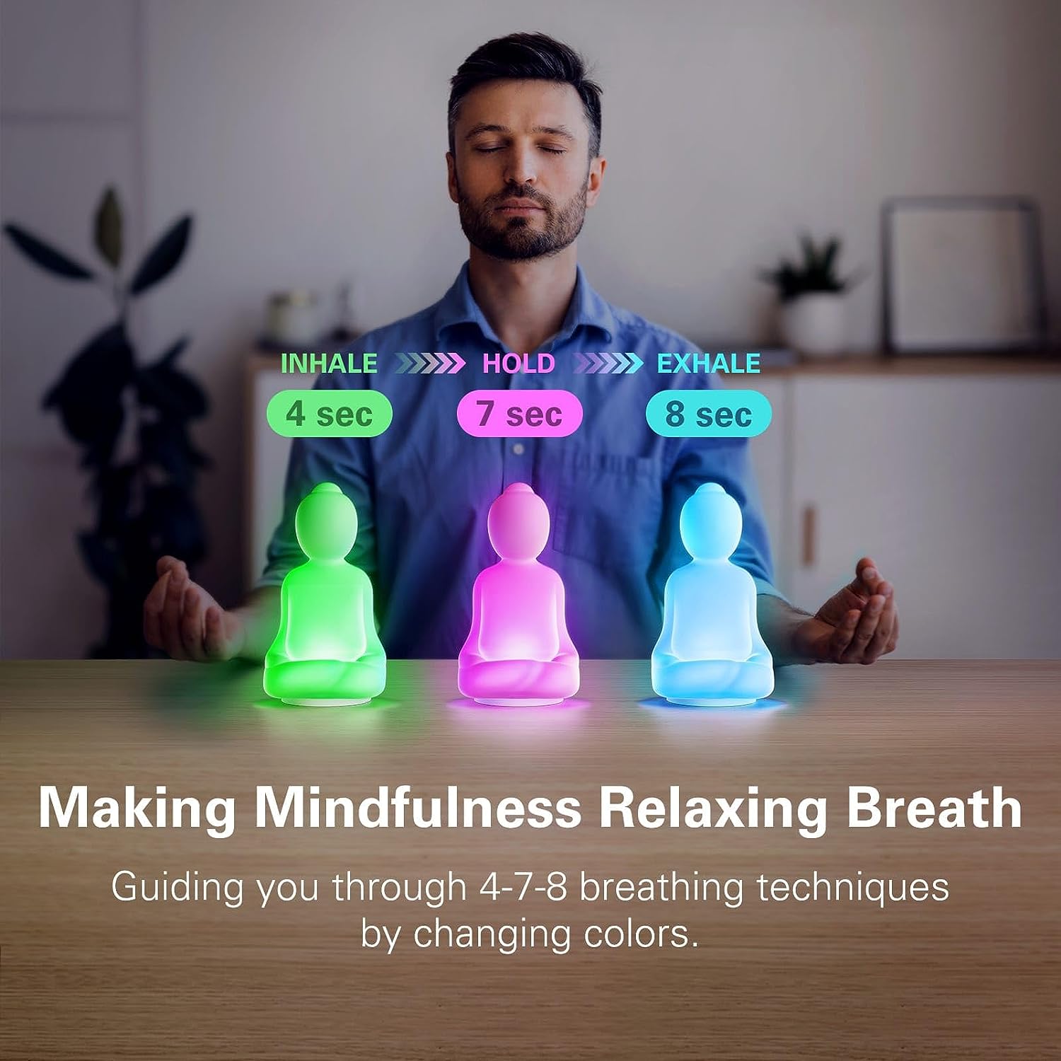 Lighting Visual - Mindful Breathing Yoga | 4-7-8 Guided