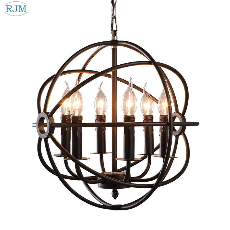 Lzpz Rui Decor Lighting Store - American Industrial Loft Candle Chandelier Vintage