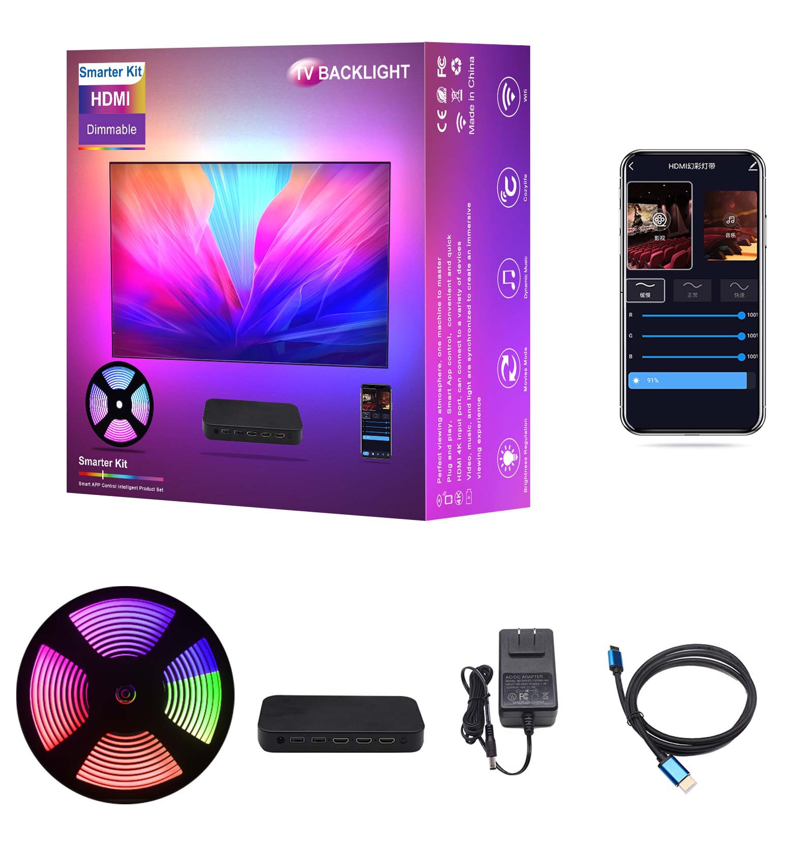 Ambient Led Strip - RGBIC Smart Ambient TV Light Kit