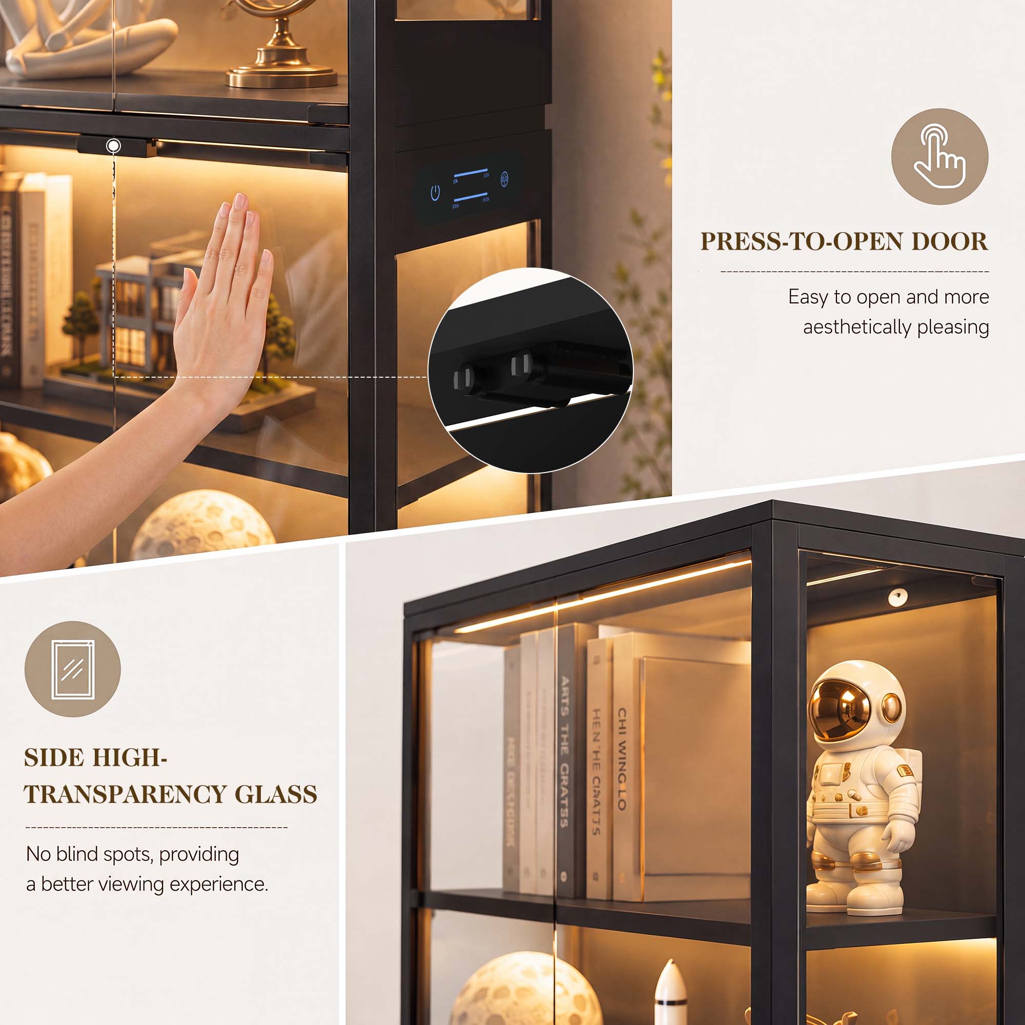 TCGBKAF 5‑Tier Display Cabinet - Lighting & Home Decor Studio 评论和价格