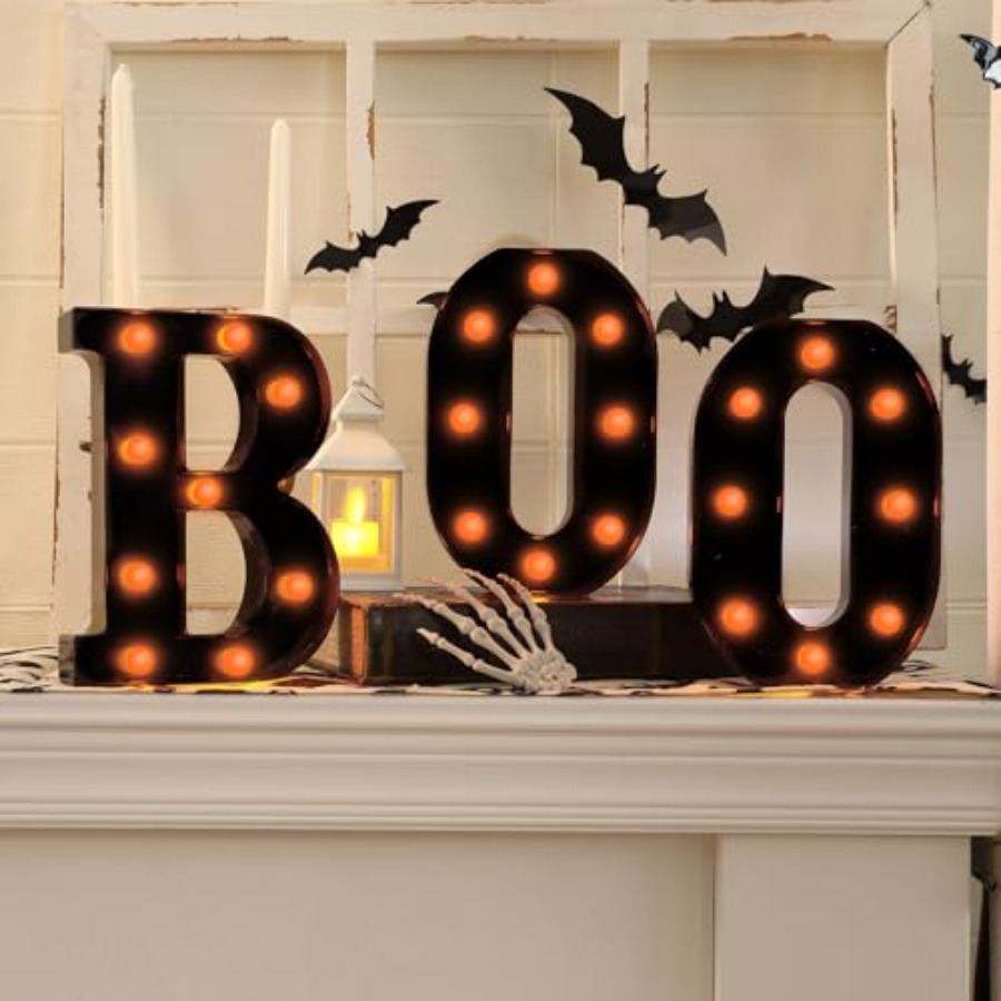 Halloween Decorations-3 Marque - Light Up Letters Marquee 评论和价格