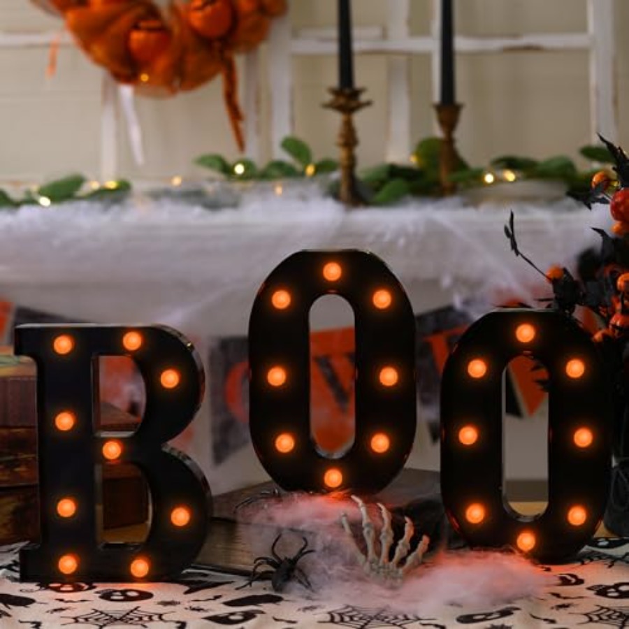 Halloween Decorations-3 Marque - Light Up Letters Marquee 评论和价格