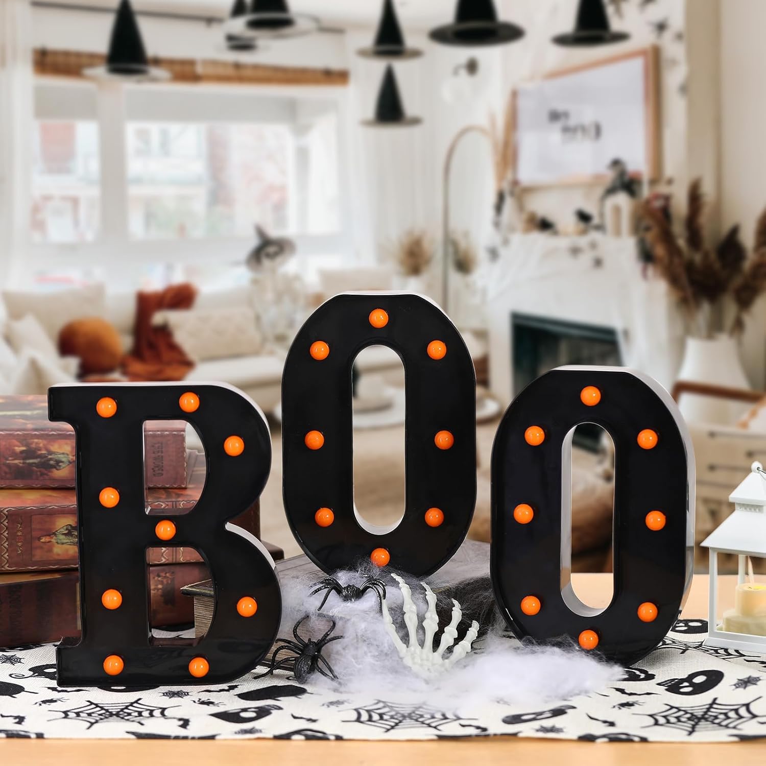 Halloween Decorations-3 LED Ma - Light Up Letters Marquee 评论和价格