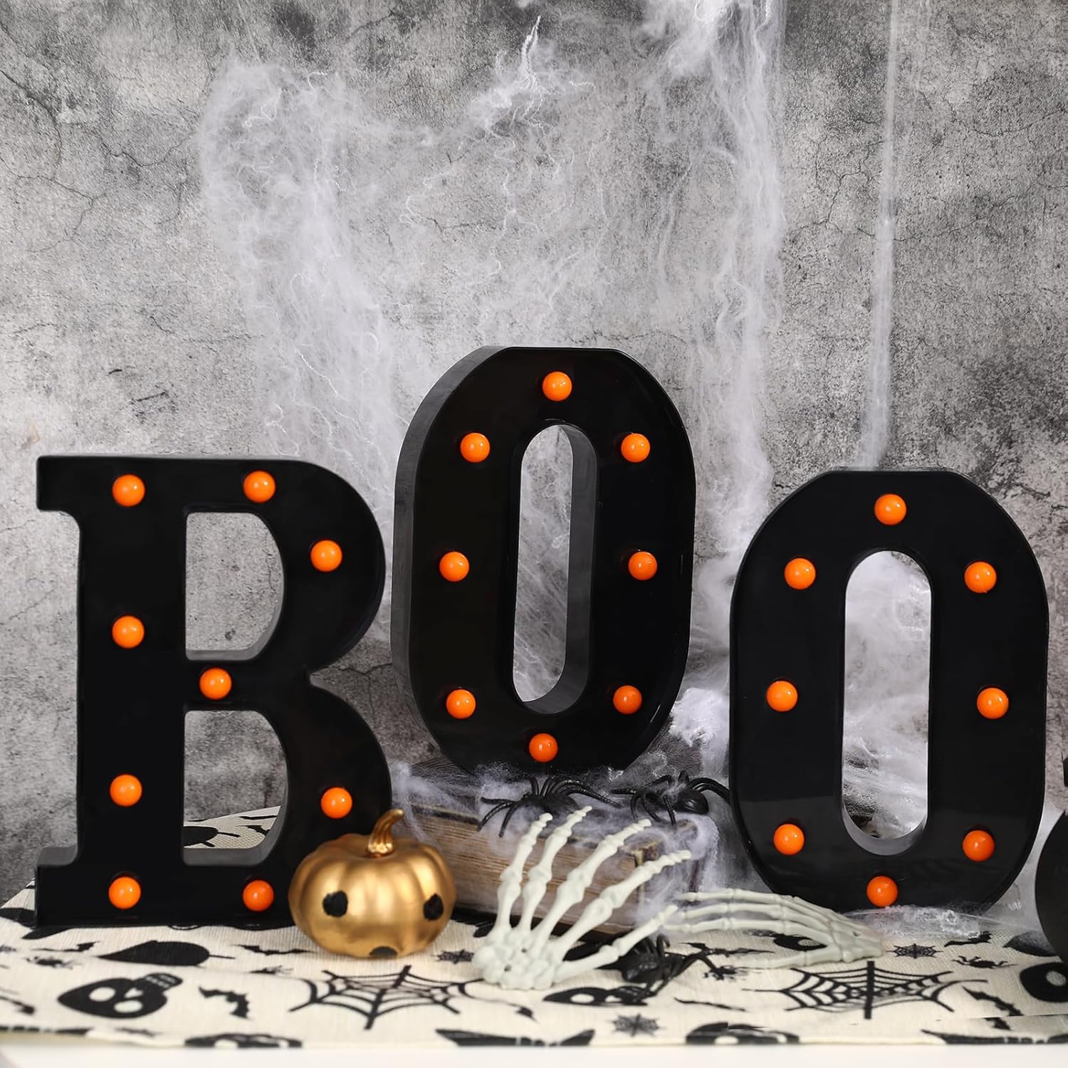 Halloween Decorations-3 LED Ma - Light Up Letters Marquee 评论和价格