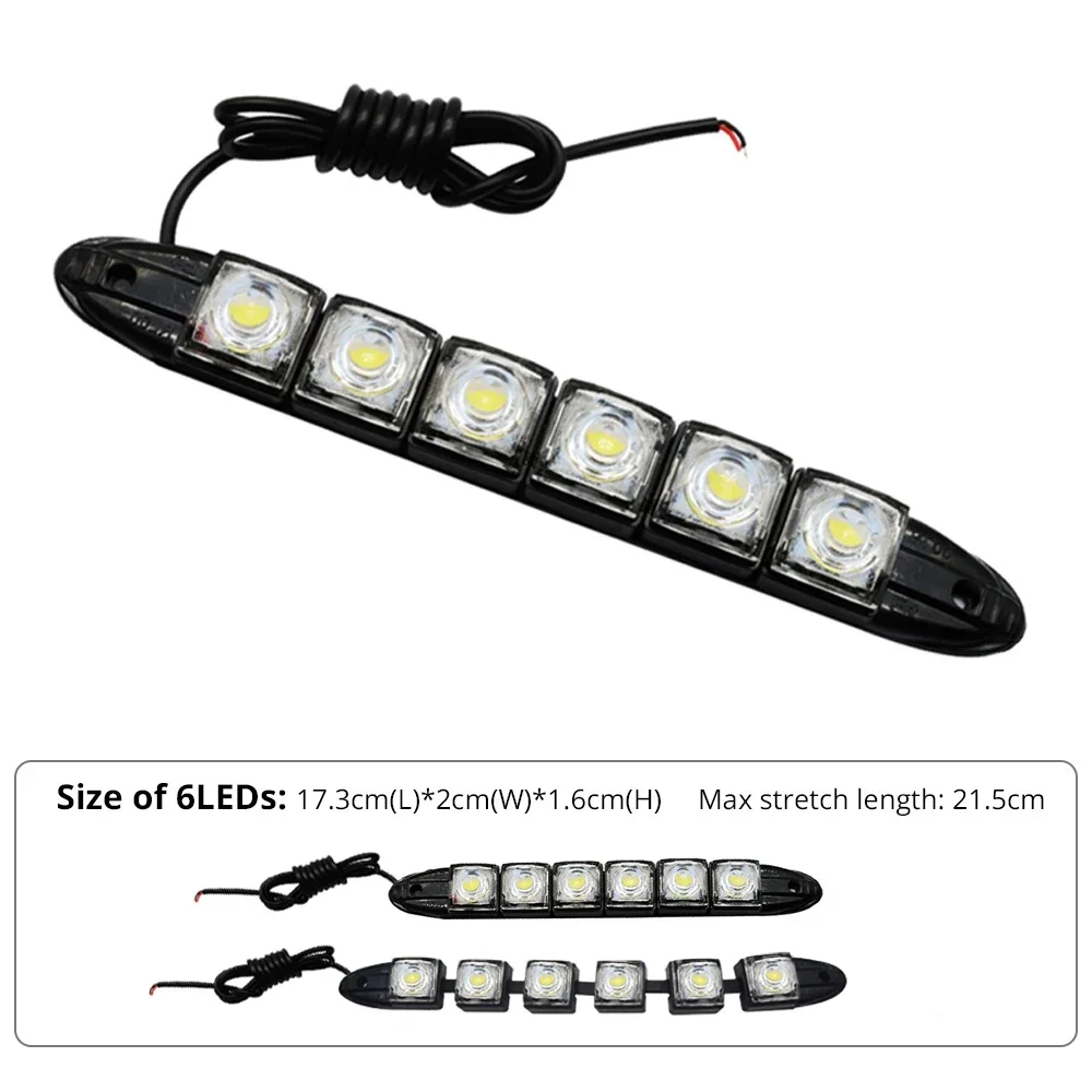 2PCS LED Waterproof DRL Light  - Ambient Led Strip 评论和价格
