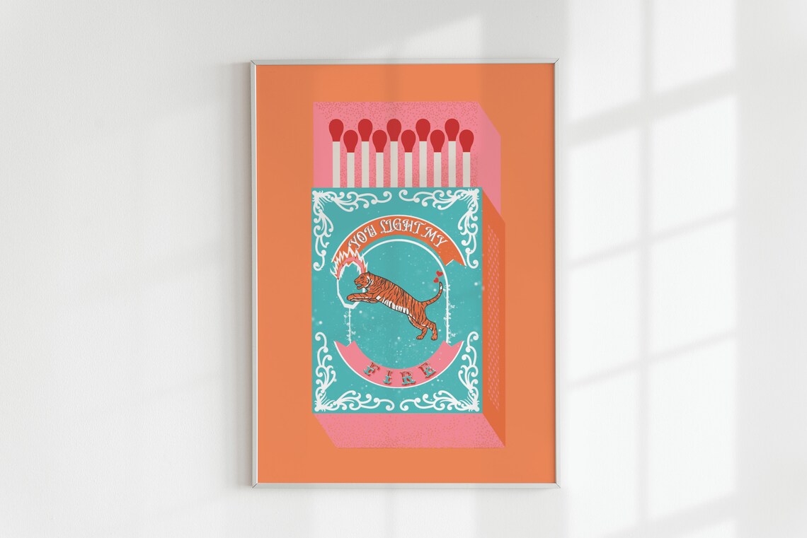 You Light My Fire Orange Match - Orange Lighting Decor 评论和价格