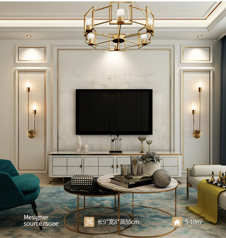 Retro Background Living Room A - Lighting Decor 评论和价格