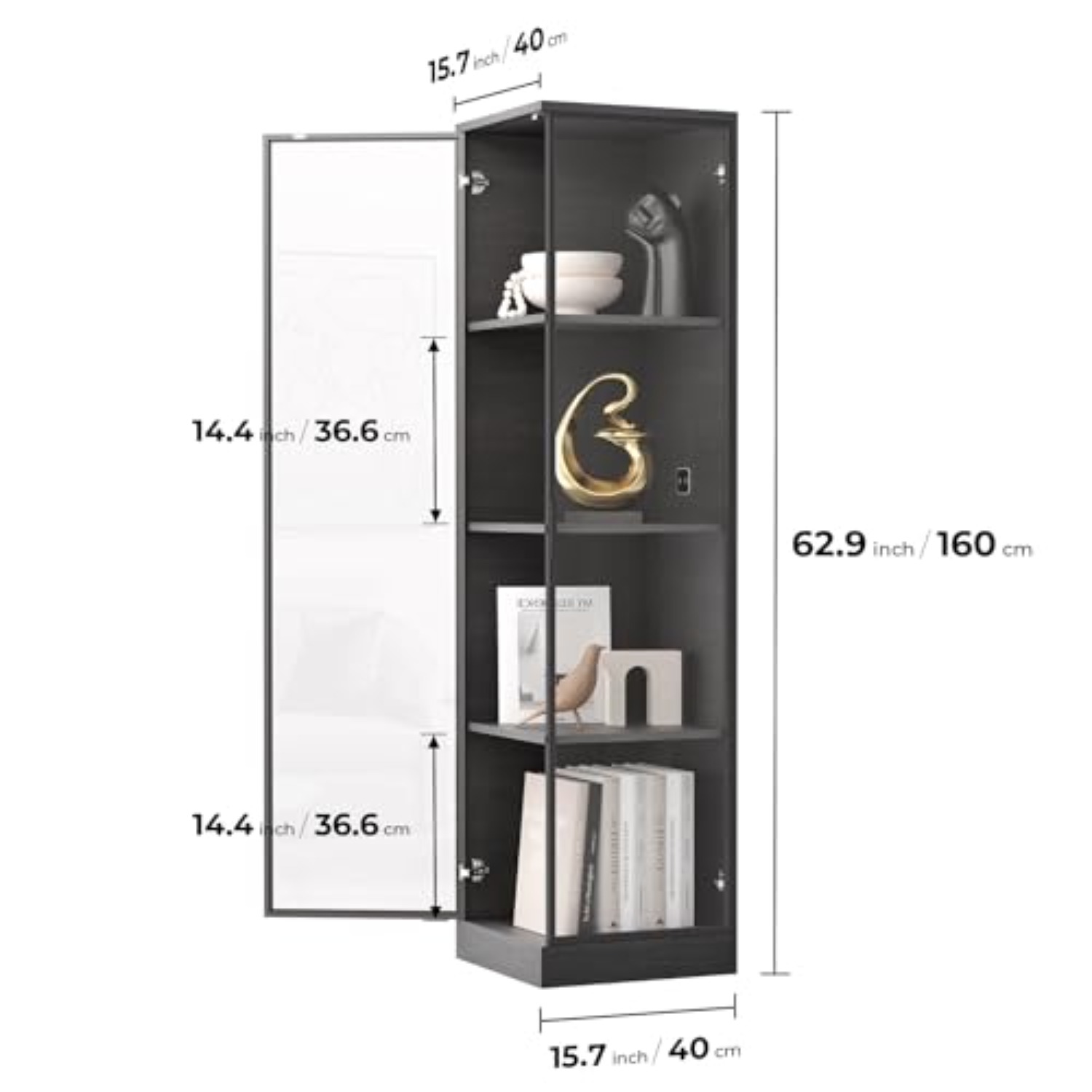 Corner Display Cabinet with Do - Lighting & Home Decor Studio 评论和价格