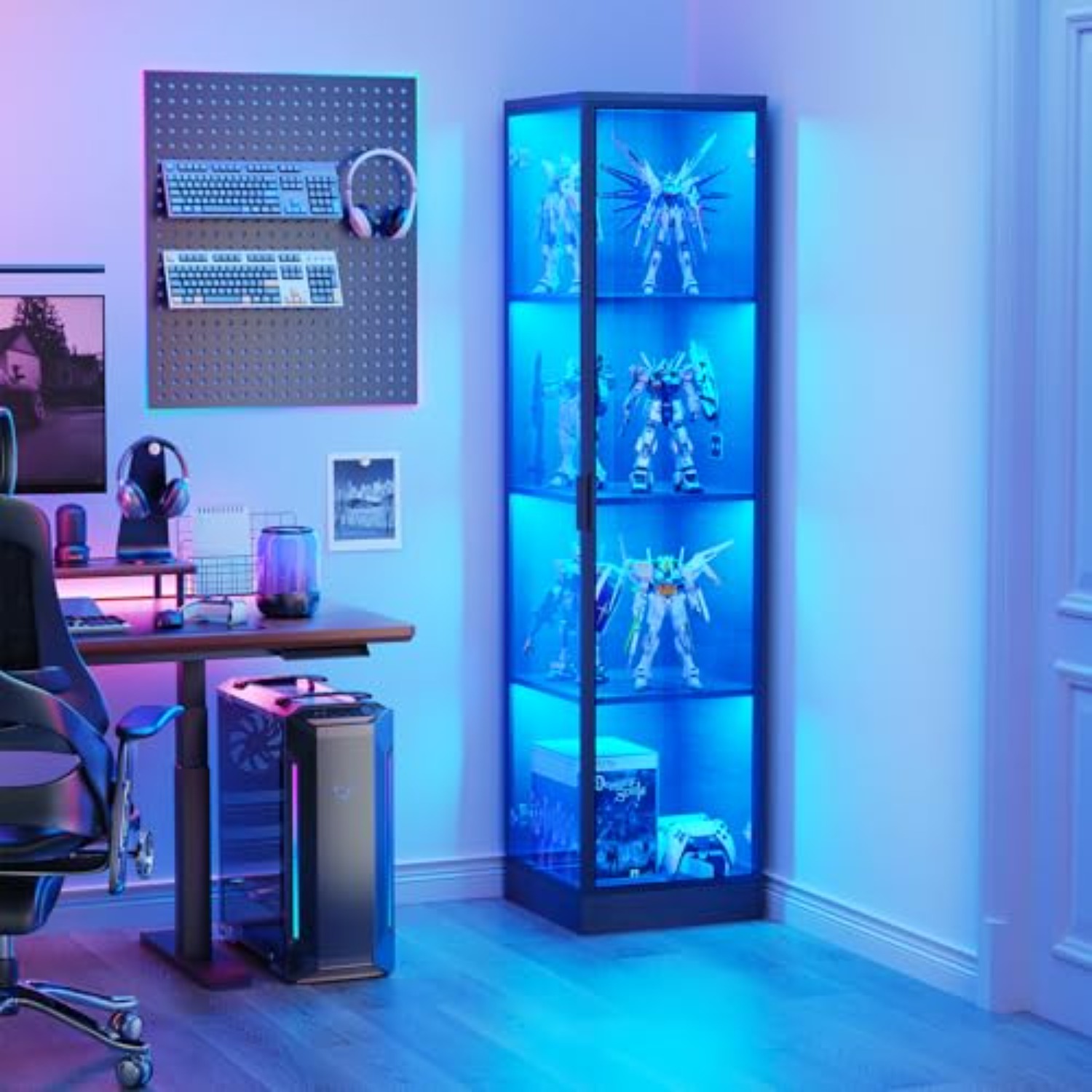 Corner Display Cabinet with Do - Lighting & Home Decor Studio 评论和价格