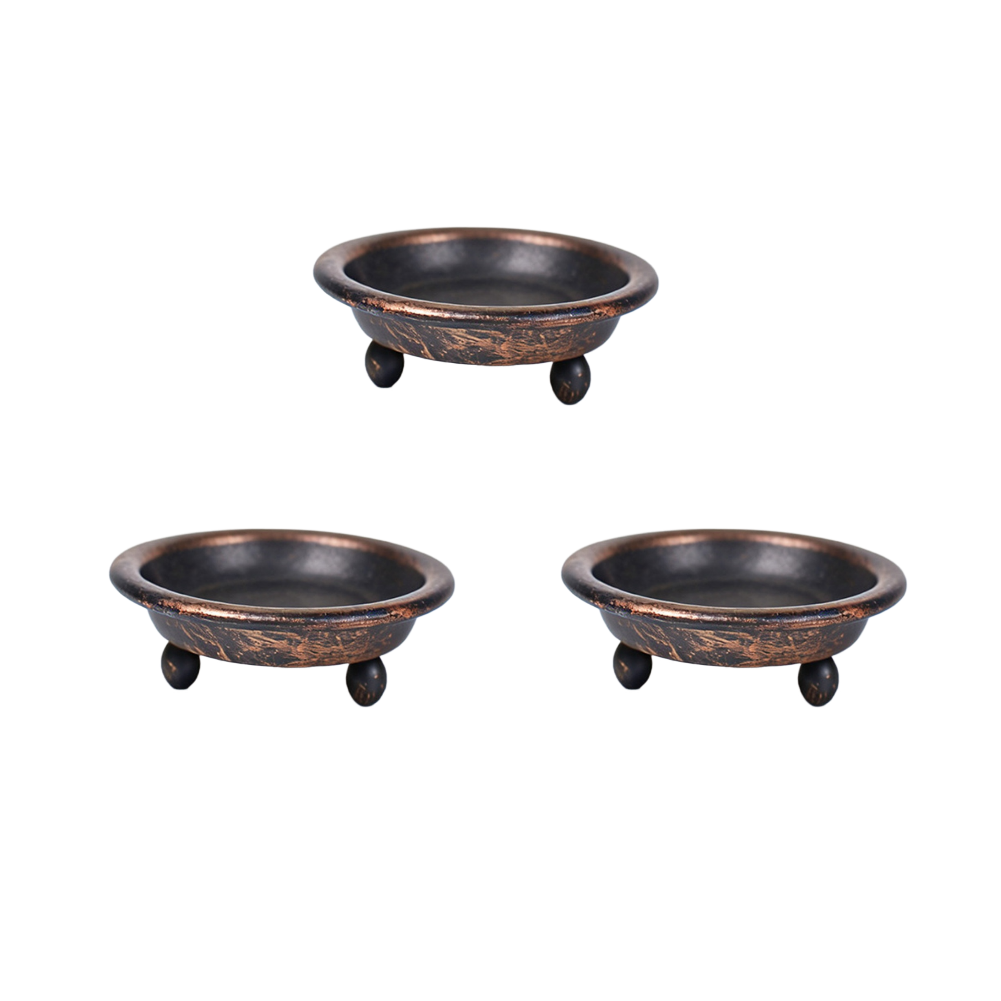 Elegant Black Gold Round Candl - Candle Holder Set 评论和价格
