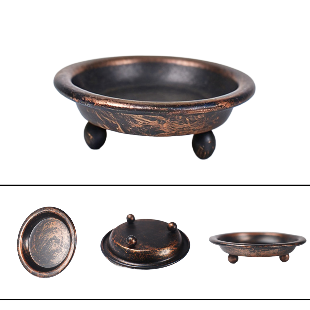 Elegant Black Gold Round Candl - Candle Holder Set 评论和价格