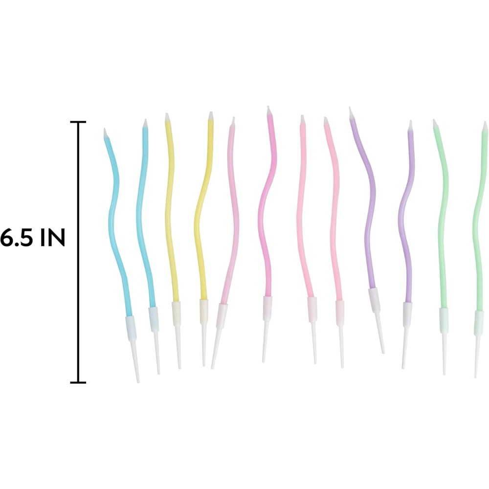 Rainbow Spiral Birthday Cake C - Candle Holder Set 评论和价格