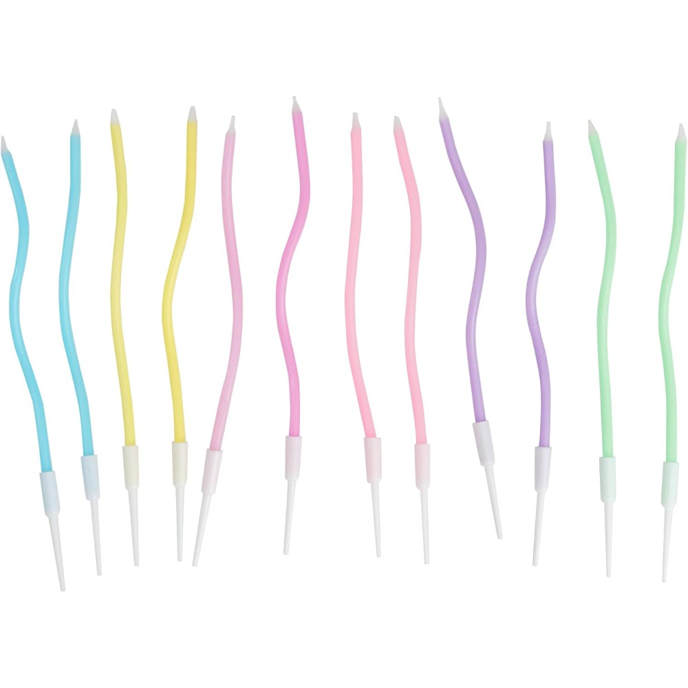 Rainbow Spiral Birthday Cake C - Candle Holder Set 评论和价格