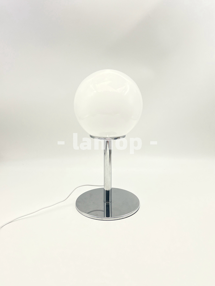 Milky White Solid Globe Chrome - Decor Lighting Lamps 评论和价格