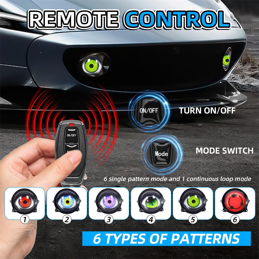  6-Mode Led Dynamic Devil Eye - Lighting Decor 评论和价格