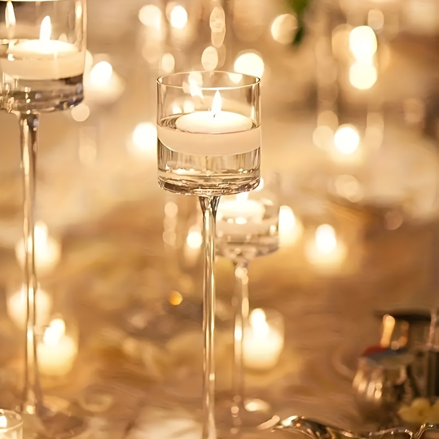 3PCS Transparent Glass Candle  - Candle Holder Set 评论和价格