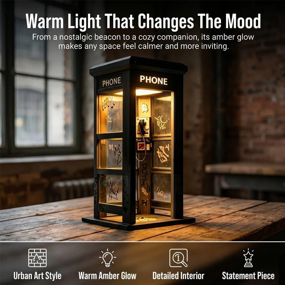 Retro Graffiti Phone Booth Tab - Decor Lighting Lamps 评论和价格