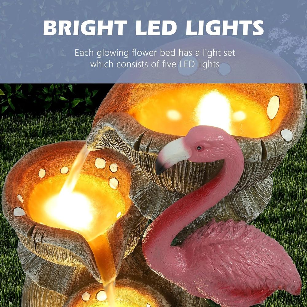 5 Tier Garden Waterfalls with  - Lighting Decor For House 评论和价格