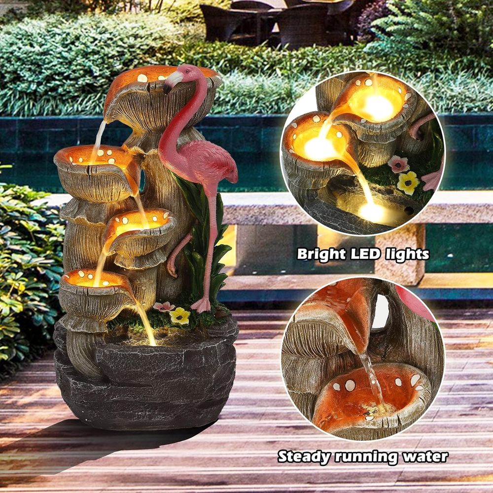 5 Tier Garden Waterfalls with  - Lighting Decor For House 评论和价格