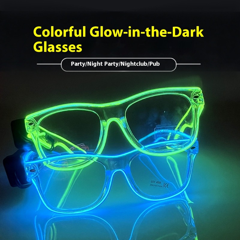 LED Glasses Transparent Frame  - Lighting Visual 评论和价格