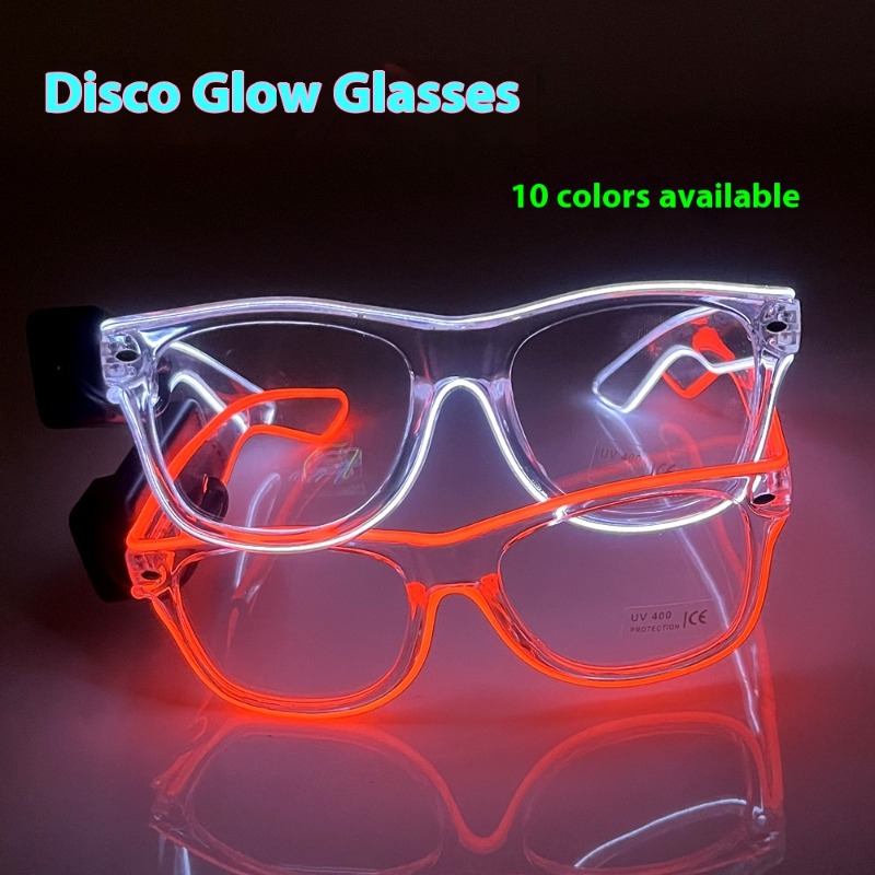 LED Glasses Transparent Frame  - Lighting Visual 评论和价格