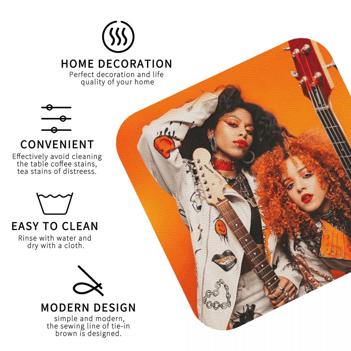 Nova Twins Coasters PVC Leathe - Nova Decor & Lighting Vase Glass Brun 26Cm 评论和价格