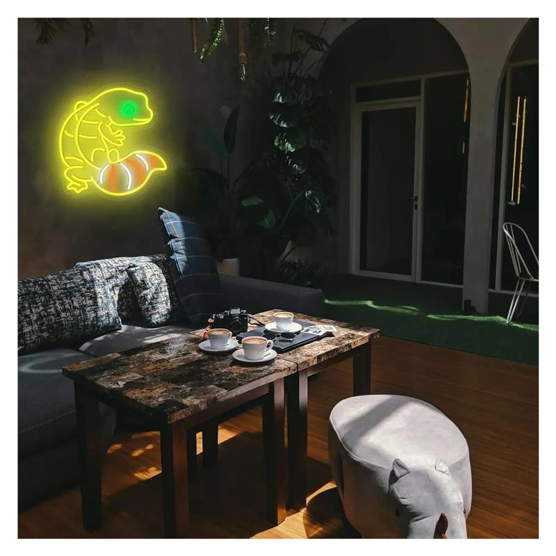 Gecko Shape Neon Sign Anime Li - Gecko Lighting & Decor 评论和价格