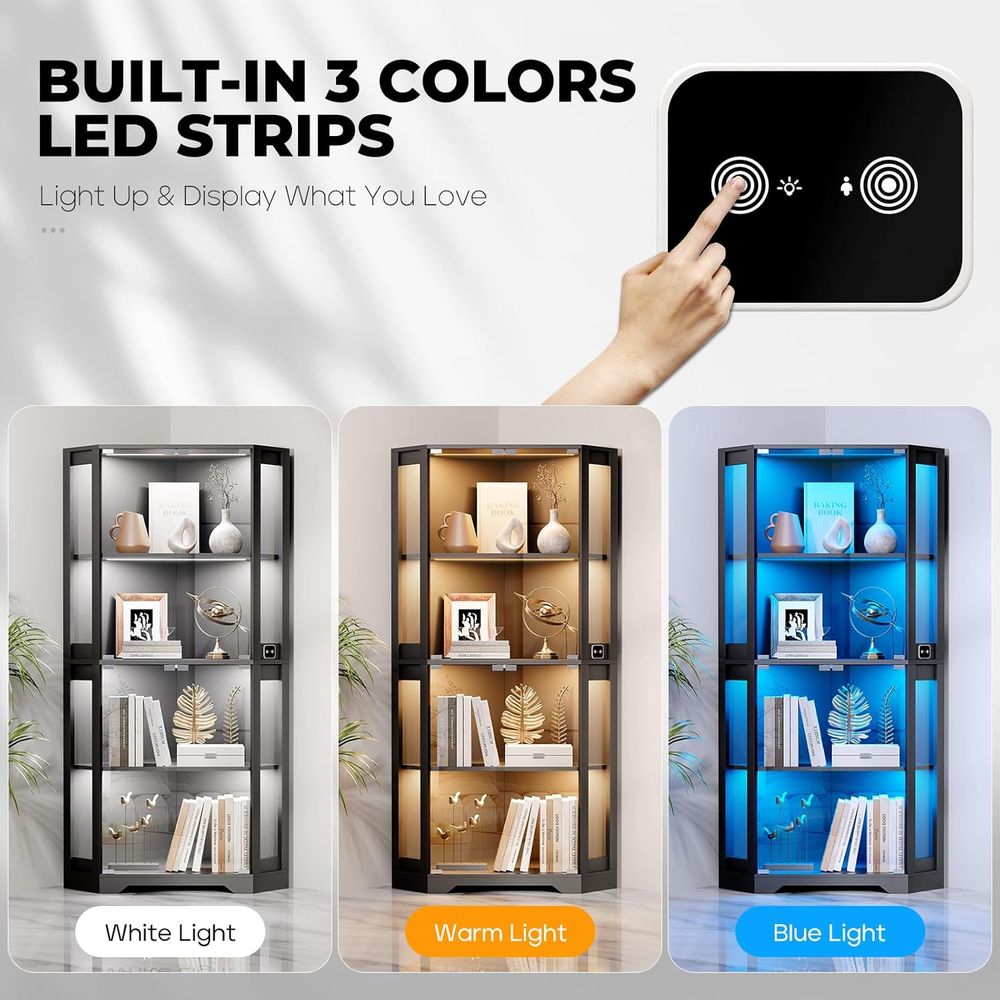 65 Illuminated Glass Display C - Lighting & Home Decor Studio 评论和价格