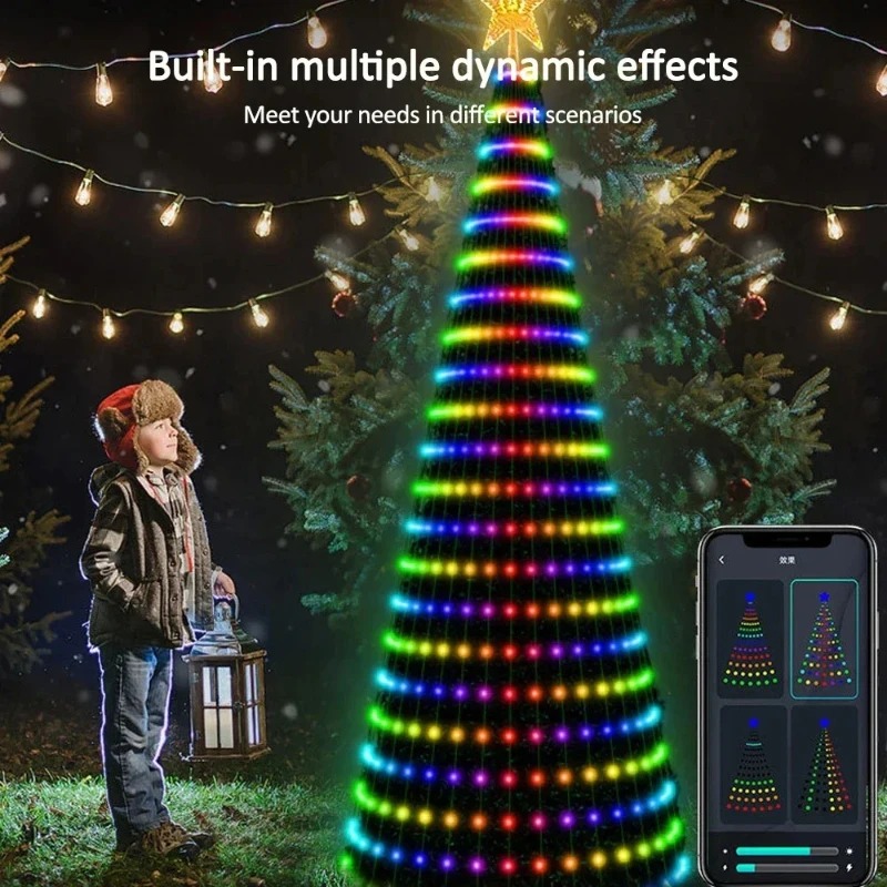 Christmas Star Tree Lights RGB - Lighting Decor Home 评论和价格