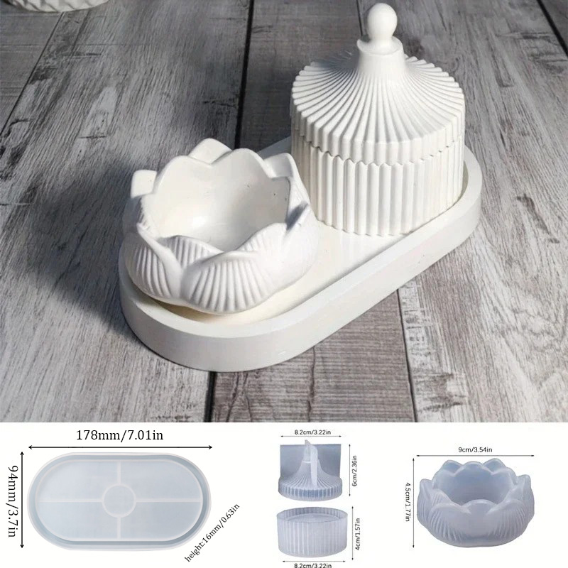 DIY Lotus Candle Holder 3 Piec - Candle Holder Set 评论和价格