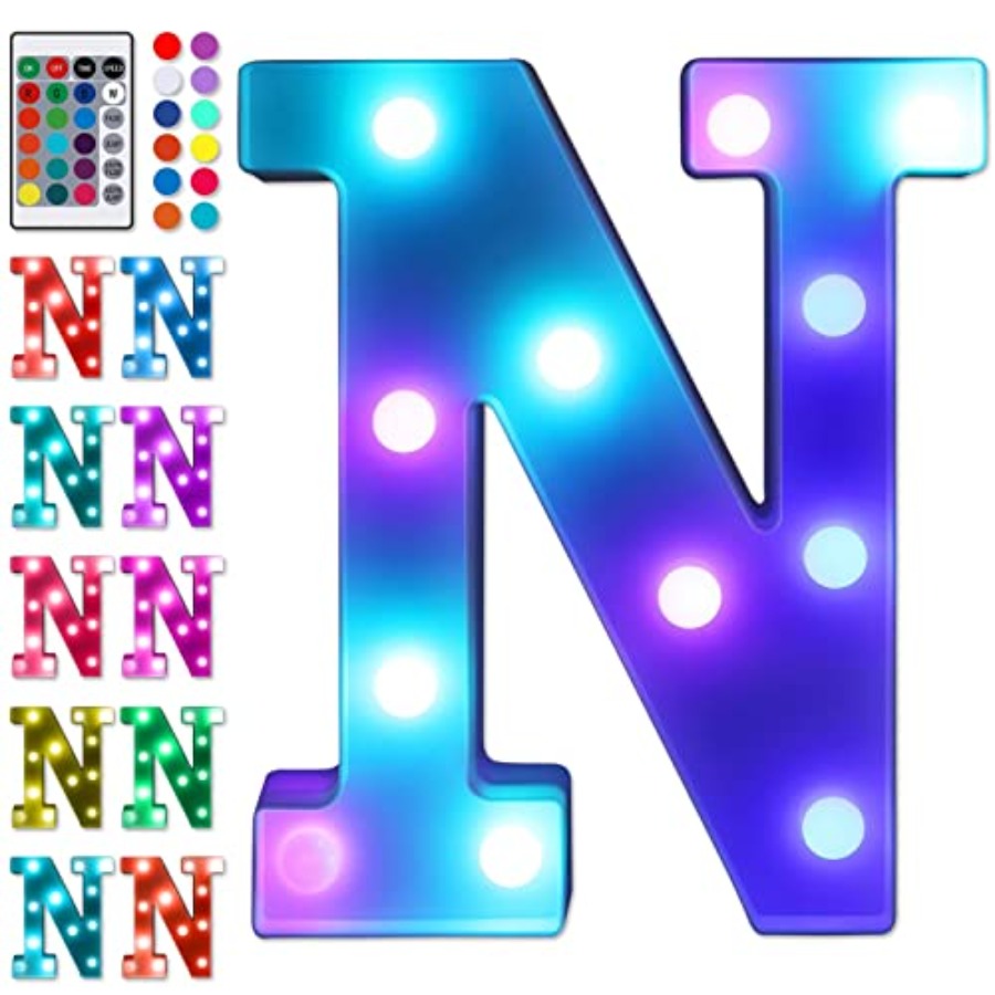 ful LED Letter Lights with Rem - Light Up Letters Marquee 评论和价格
