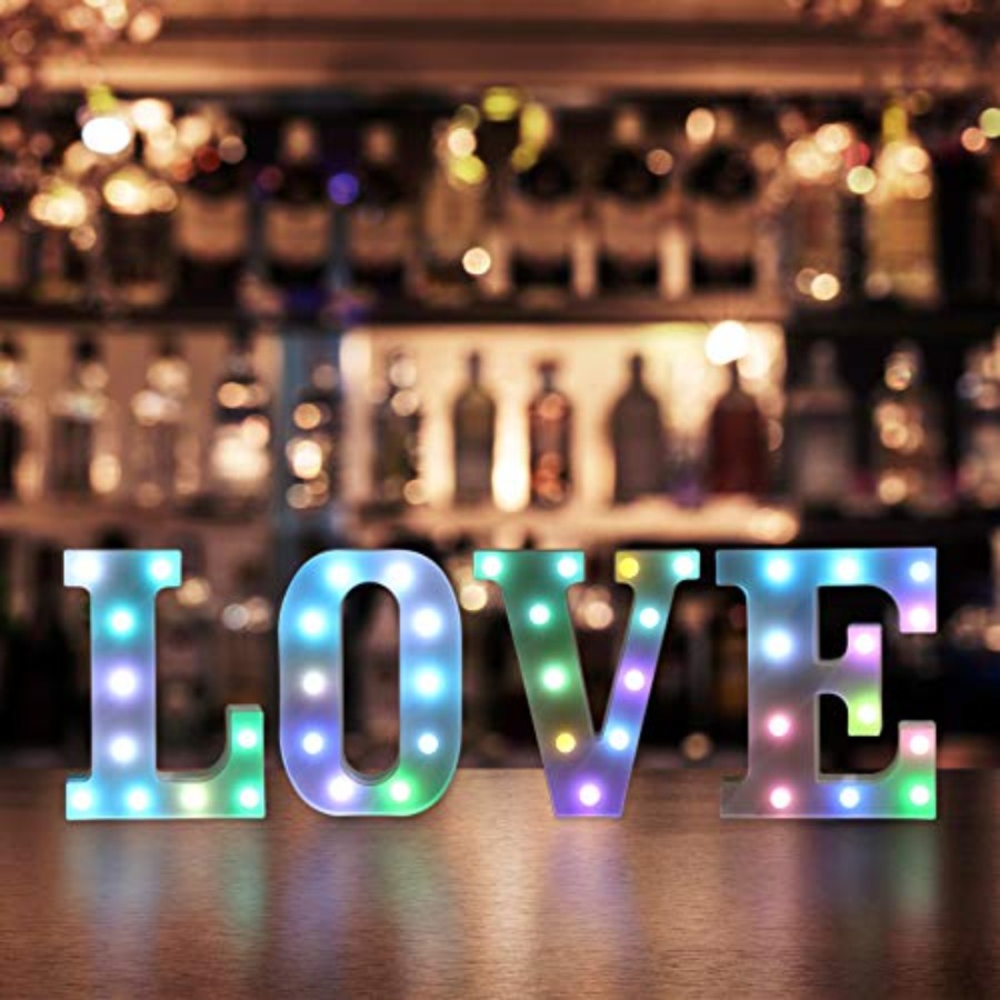ful LED Letter Lights with Rem - Light Up Letters Marquee 评论和价格