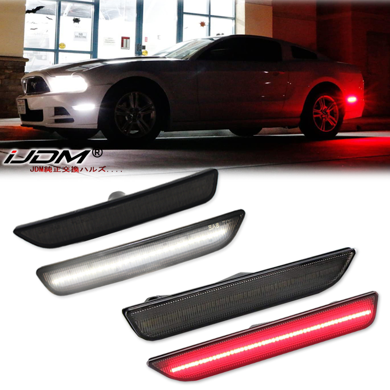 2pcs Car Front Rear Bumper Sid - Orange Lighting Decor 评论和价格