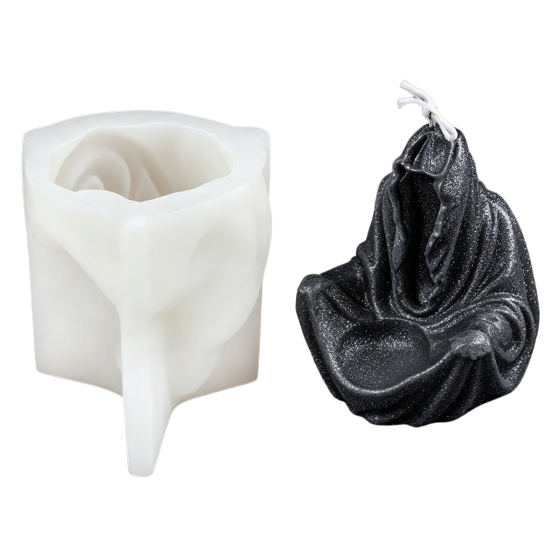 3D Grim Reaper Silicone Candle - Candle Holder Set 评论和价格