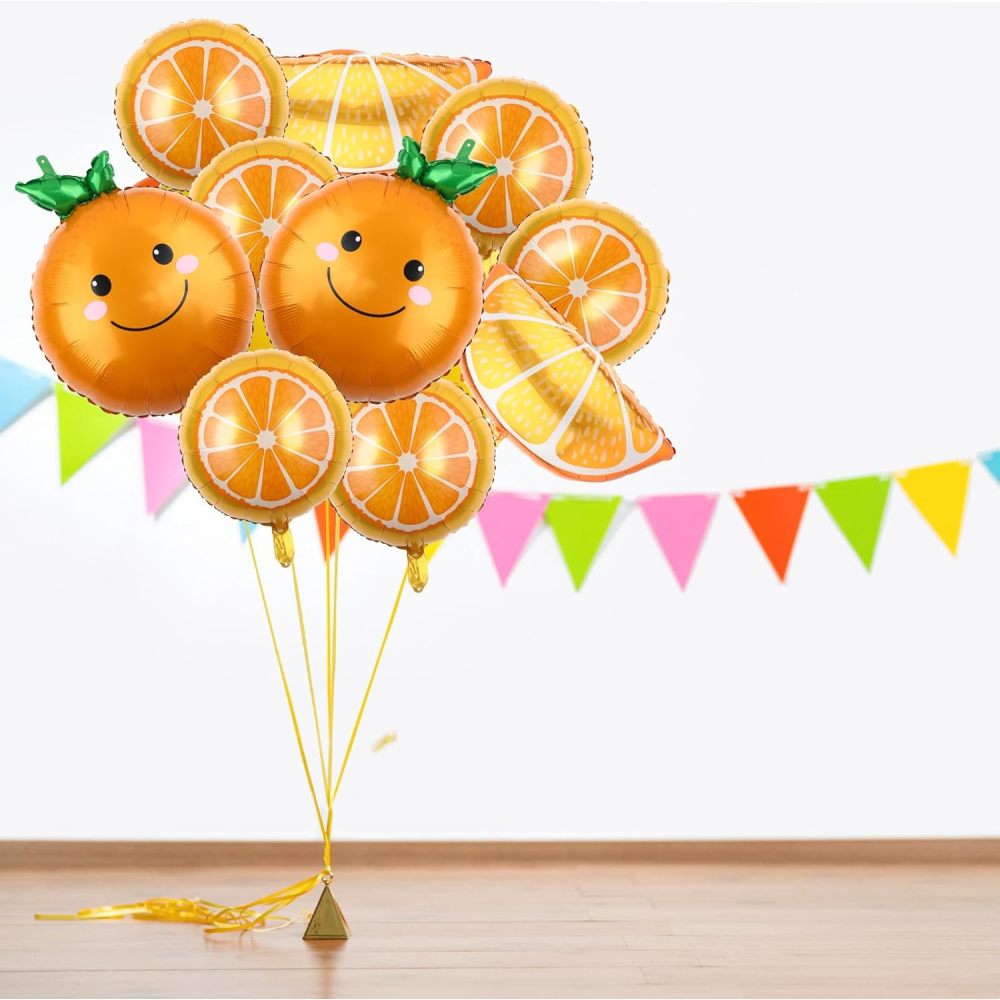 10Pcs Orange Slice Fruit Ballo - Orange Lighting Decor 评论和价格
