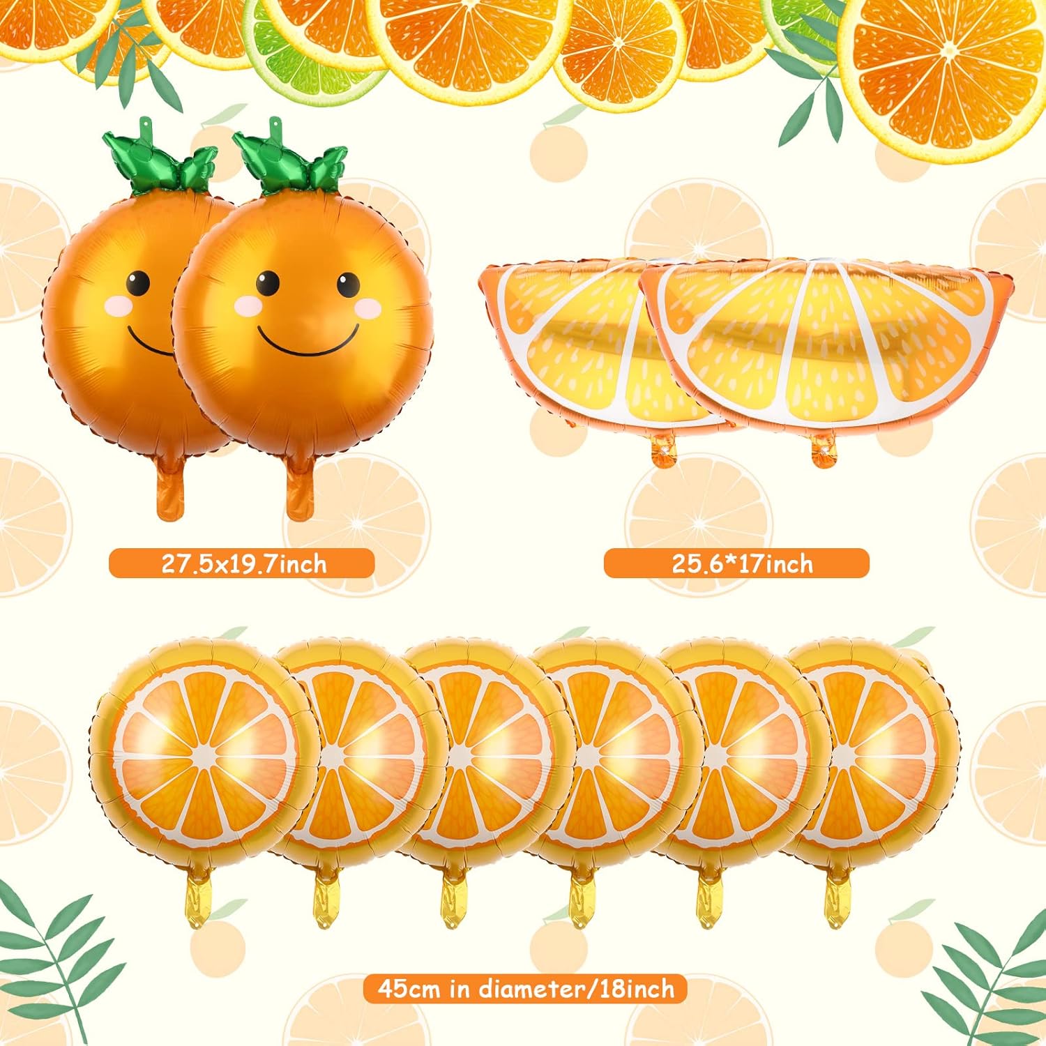 10Pcs Orange Slice Fruit Ballo - Orange Lighting Decor 评论和价格