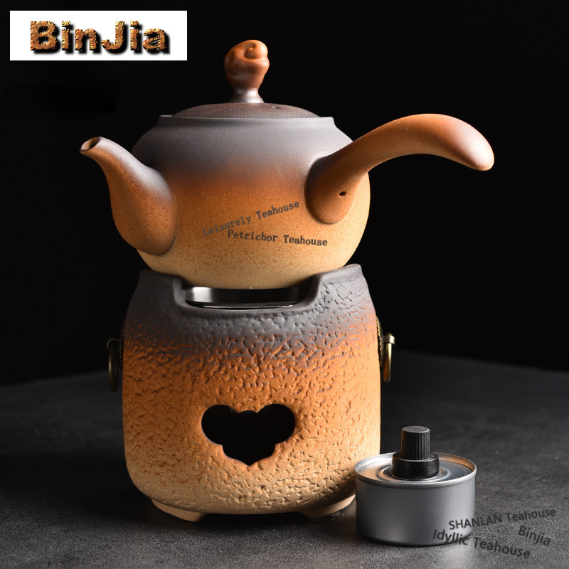 Crude Pottery High-handled Pot - Candle Holder Set 评论和价格