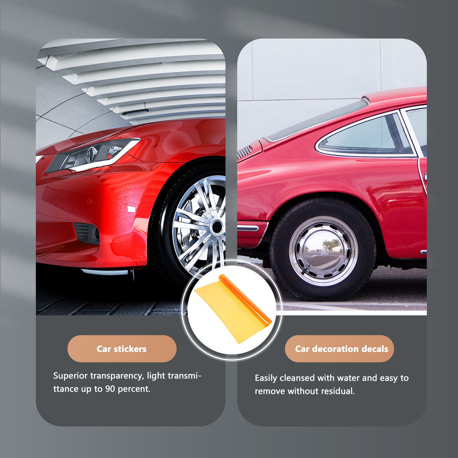 Headlight Film Smoke Fog Light - Orange Lighting Decor 评论和价格