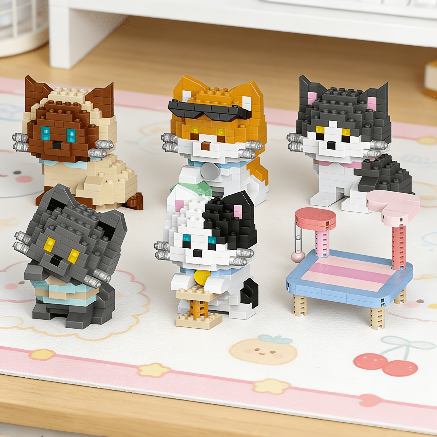 Cat Series Building Blocks Set - Orange Lighting Decor 评论和价格