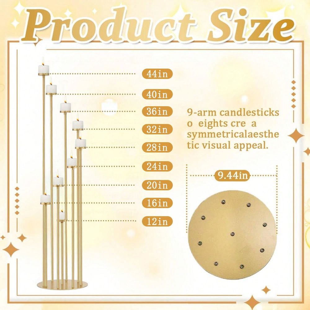 2Pcs 9 Arm Candelabra,Floor Ca - Candle Holder Set 评论和价格