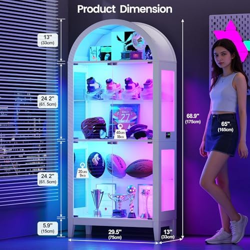 5-Tier Arched Glass Display Ca - Lighting & Home Decor Studio 评论和价格