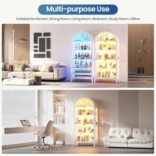 5-Tier Arched Glass Display Ca - Lighting & Home Decor Studio 评论和价格