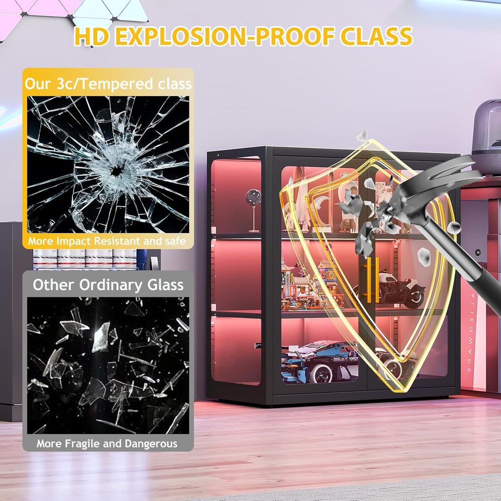 34 Tall Glass Door Display Cab - Lighting & Home Decor Studio 评论和价格