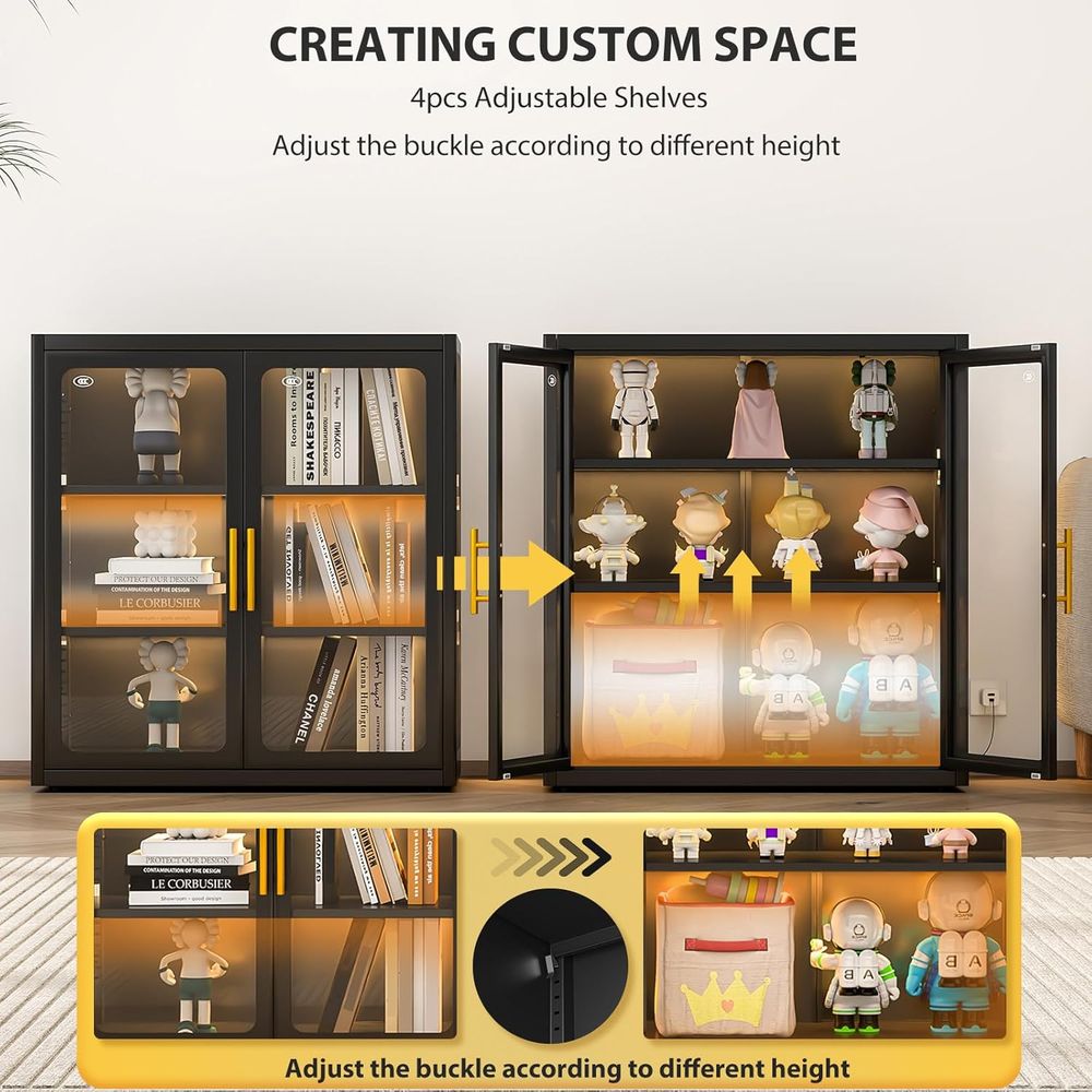 34 Tall Glass Door Display Cab - Lighting & Home Decor Studio 评论和价格