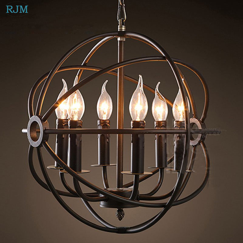 American Industrial Loft Candl - Lzpz Rui Decor Lighting Store 评论和价格