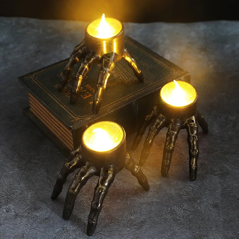 Halloween Break The Arm Skull  - Orange Lighting Decor 评论和价格