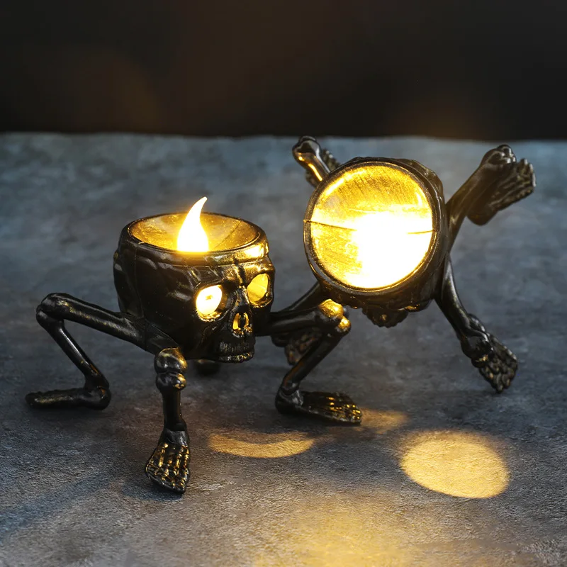 Halloween Break The Arm Skull  - Orange Lighting Decor 评论和价格