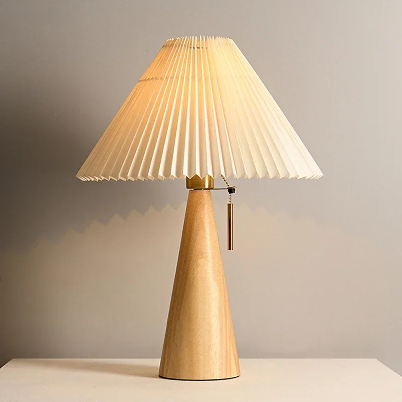 Retro Pleated Table Lamp Nordi - Lighting Decor Home 评论和价格