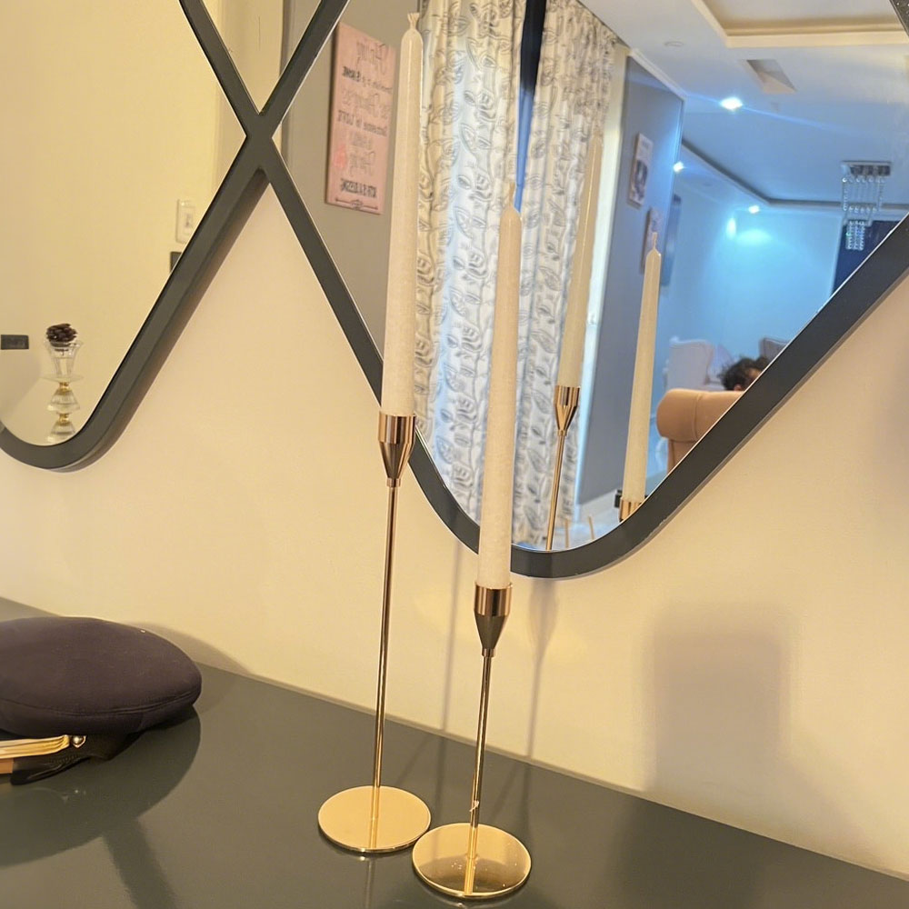 Simple Taper Pillar Acrylic Mo - Candle Holder Set 评论和价格
